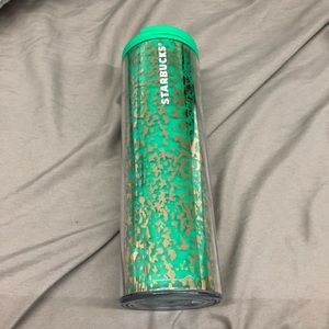 2019 Starbucks Limited Edition Green Gold Foil hot/cold Tumbler